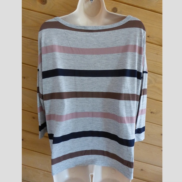 Soft Joie Gray Blue Oversized Top Shirt T-shirt L - Picture 6 of 7